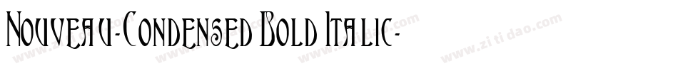 Nouveau-Condensed Bold Italic字体转换